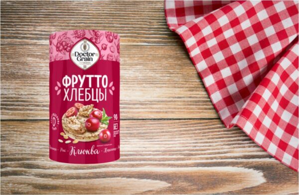 Хлебцы Dr. Grain Хрустящие «Фрутто» с клюквой 80 гр.