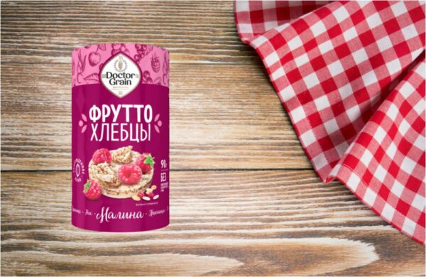 Хлебцы Dr. Grain Хрустящие «Фрутто» с малиной 90 гр.