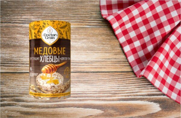 Хлебцы Dr. Grain Хрустящие круглые «Доктор Граин» медовые 90 гр.