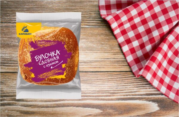 Каравай Булочка сдобная с изюмом 90 гр.